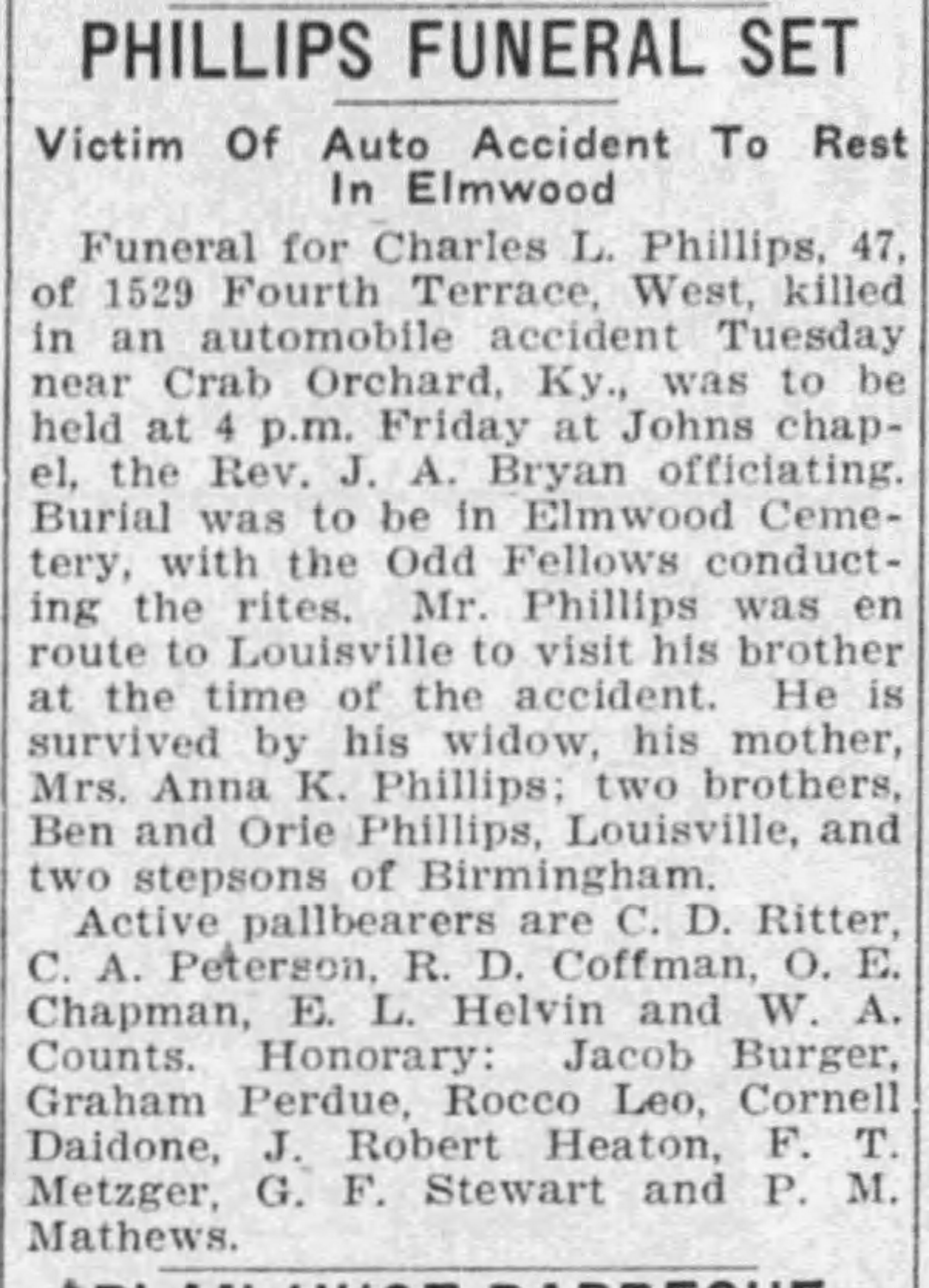 Charles L. Phillips obituary